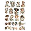 18pcs Cute Self-made Vintage European Court Style Girl Scrapbooking Stickers /Decorative Sticker /DIY Craft Photo Albums Kawaii
