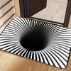 3D Ковер-оптическая иллюзия Реалистичный узор дыры Напольный коврик Впитывающий Нескользящая основа Бездонная яма Придверный коврик для гостиной Спальни Веранды Прихожей