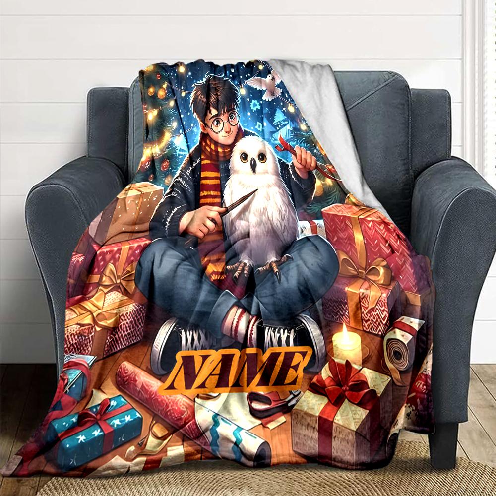 Custom Name Magic Mystery Hat blanket for Couch & Bed, Plush Cozy Fuzzy Blanket Super Soft & Warm Blankets for Fall and Winter. 0908108