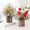 Christmas Decorations Small Tree 30cm Decorative Ornaments Flower Arrangement Table Decoration