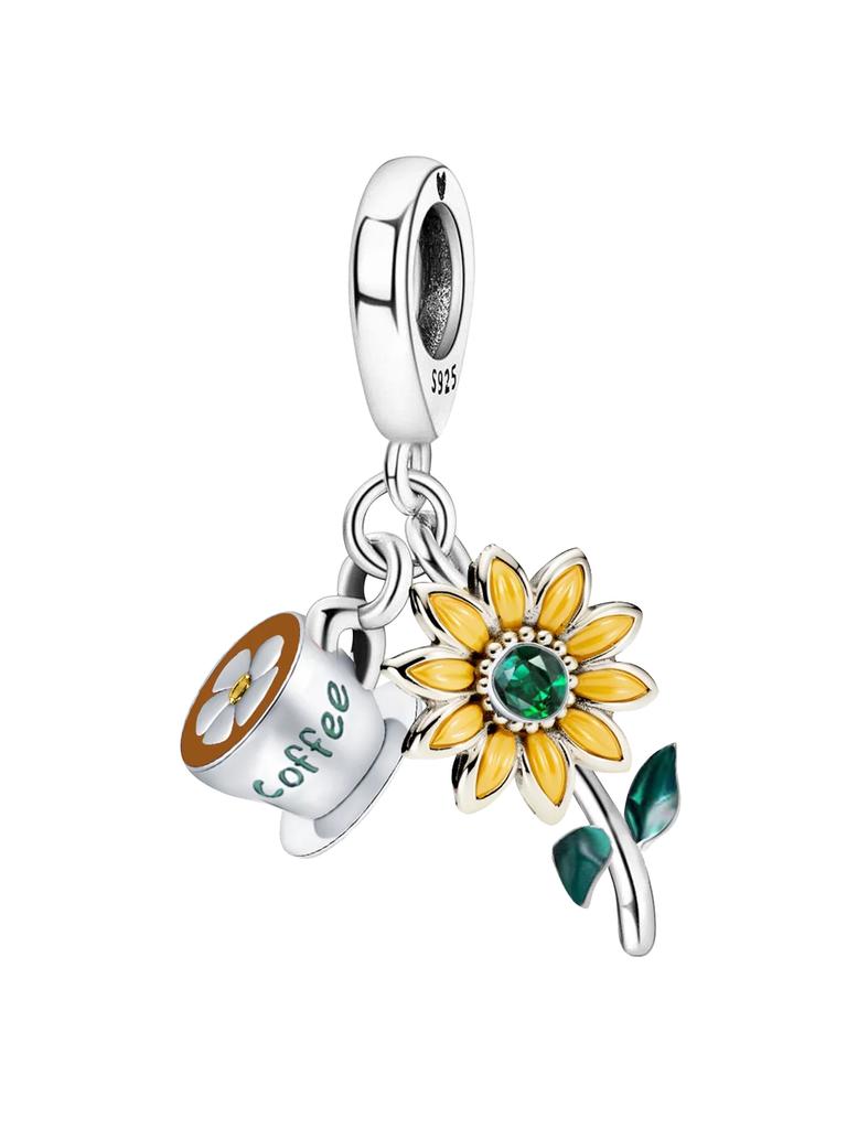 Медь Букет цветов Бабочка Любовь Сердце Шармы Бусина Сделай сам Браслет Браслет Изготовление Подарок Высокое Качество Изысканные Ювелирные Изделия