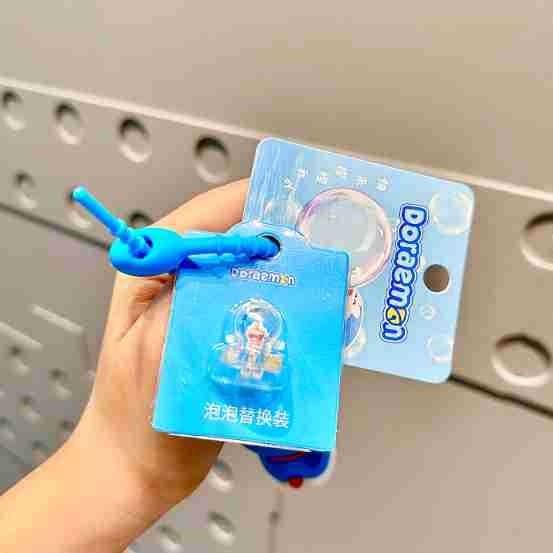 Очаровательный брелок Дораэмон с мыльными пузырями, ПВХ, мультяшный, игрушка для снятия стресса, подарок