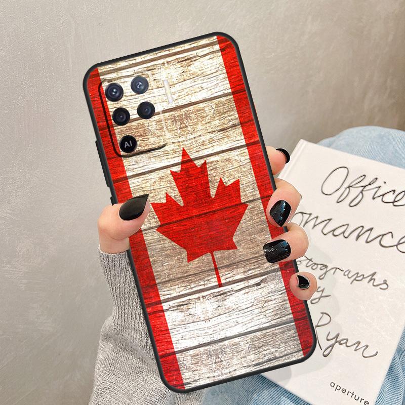 Canada Canadian Flag Case For Oppo A57 A17 A77 A18 A38 A58 A78 A98 A74 A54 A94 A80 A60 A40 A96 A76 A16 A15 A5 Pro