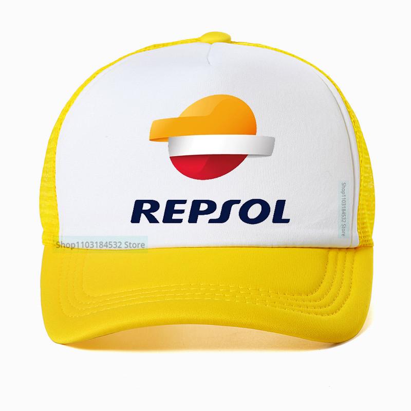 Бейсболка Repsol для активного отдыха и спорта, регулируемая кепка, летняя, с сеткой, дышащая, гоночная кепка