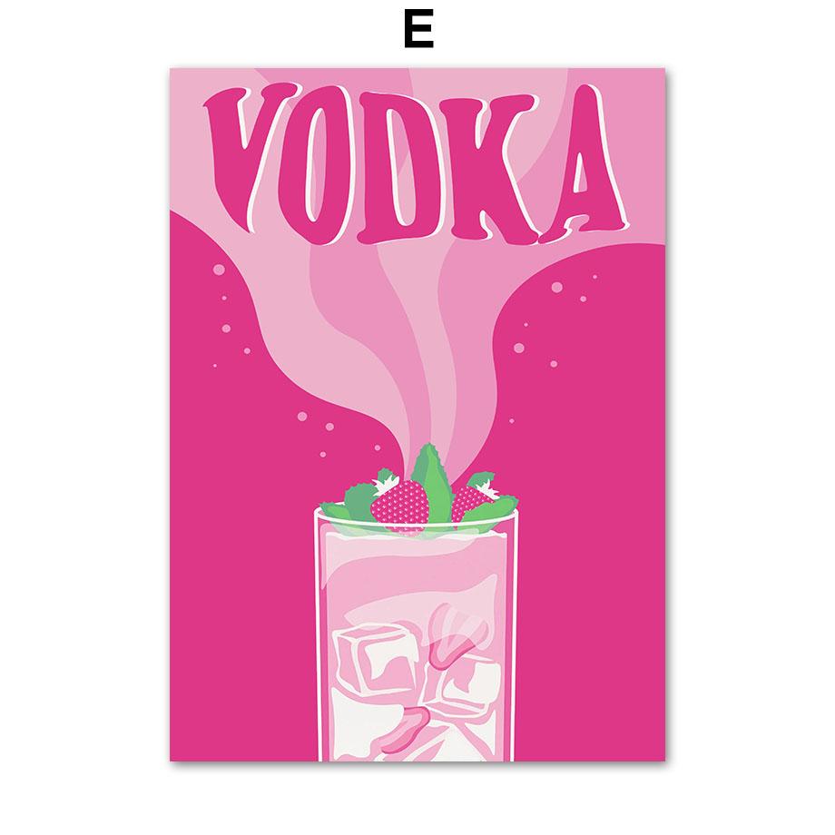 Водка Маргарита Капри Голубая лагуна растение коктейльные постеры и принты настенная живопись на холсте для гостиной декоративные картины