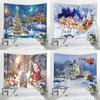 Santa Claus Decorative Tapestry Home Decor Tapestry Mandala Boho Hippie Wall Tapestry Christmas Party Backdrop Tapestry