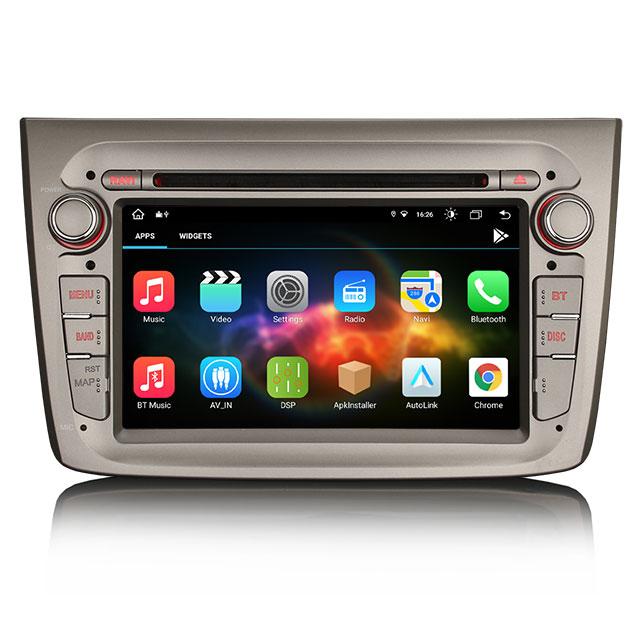 EU Stock Erisin ES8830M 7" 64G Android 14 GPS DSP Wireless Carplay Android Auto Car DVD Player for Alfa Romeo Mito Car Stereo