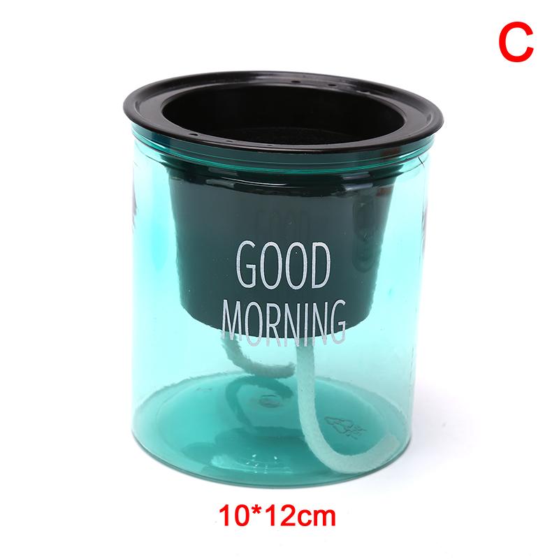 Transparent Flower Pot Self-Watering Plant Flower Pot Home Garden Decoration