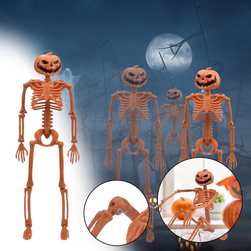 Halloween Poseable Human Skeleton Full Life 35.43 Inch Large Size Props Party Decor