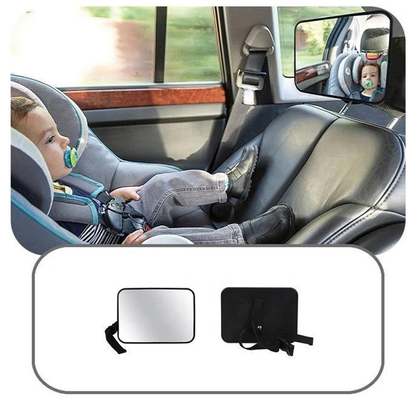 Adjustable Wide Square Car Baby Mirror Rear Seat Child Safety Monitor View Mirror Auto Interior Baby Observation Mirror Interior Mirrors6