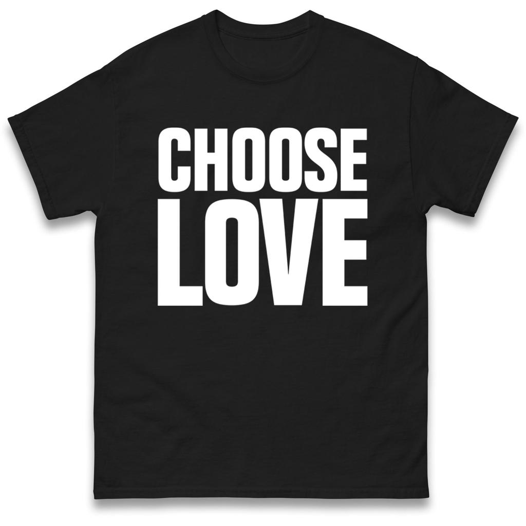 Choose Love Graphic Tshirt Unisex Unisex Minimal Positive Slogan Casual Oversized Short Sleeve Cotton Streetwear Basic Tops