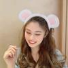 Девушка Медвежьи Уши Декор Головная Повязка Мультфильм Плюшевый Обруч Для Волос Макияж Умывание Лицо Хэллоуин Косплей