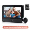 2.4G WiFi 4.3 Inch IPS HD Display Security Camera Microwave Radar Human Detection Digital Door Viewer Smart Door Peepholes