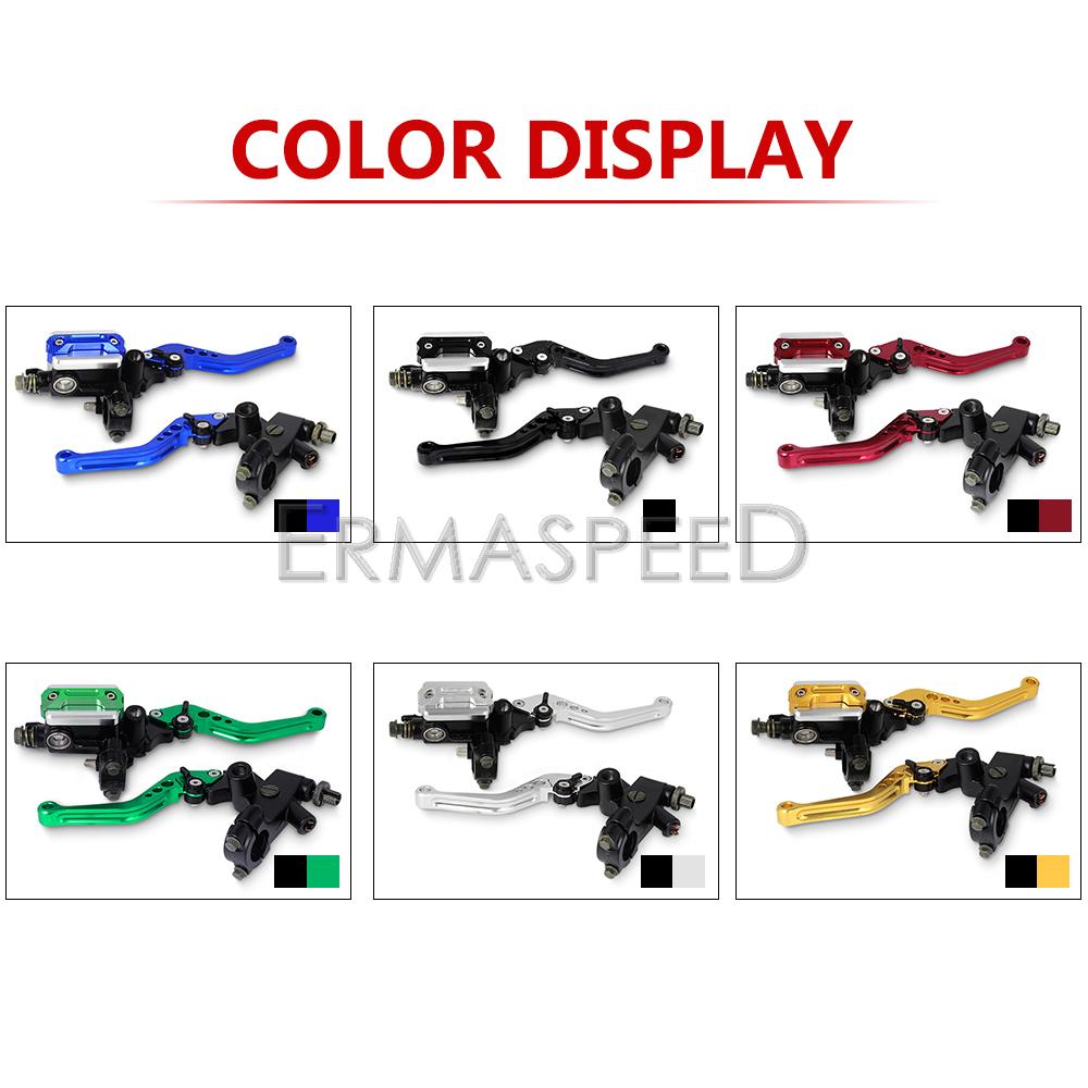 Универсальный комплект рычагов тормозной муфты мотоцикла 7/8 дюйма 22 мм с рычагами резервуара главного цилиндра, комплект мотоциклов с ЧПУ