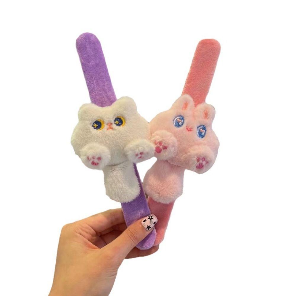 Simulation Plush Doll Slap Bracelet Rabbit Capybara Plush Wrist Band BirthdayGift