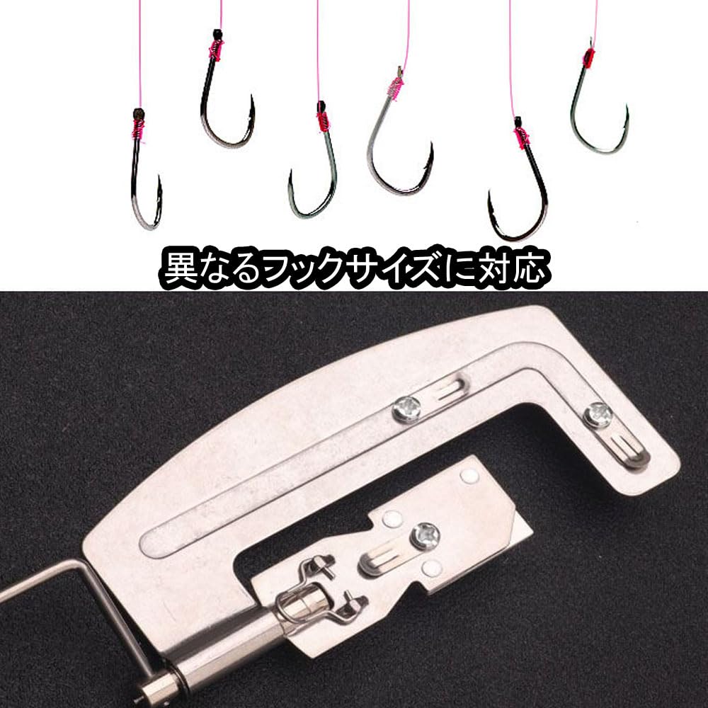 Ручное устройство для завязывания крючков Устройство для завязывания рыболовных крючков, 2 шт. Нержавеющий рыболовный крючок Инструмент для завязывания узлов Портативный, устойчивый к ржавчине Легкий крючок для завязывания узлов