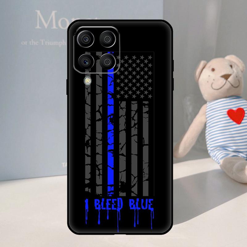 Флаг Полицейская Тонкая Синяя Линия Для Samsung Galaxy M16 M06 M33 M13 M35 M53 M11 M21 M31 M55 M15 M14 M34 M54 M12 M32 M52 Чехол