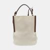 [Pre-Owned] Peggy Logo Print Cotton Canvas Bucket Bag - Excellent #OTAHO6