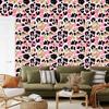 Pink glitter leather wallpaper powder pink, black and white 50x1000