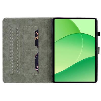 Для OnePlus Pad Lite/Oppo Pad SE Чехол Держатель для карт Кожаная крышка с защитой от царапин Отпечаток розы