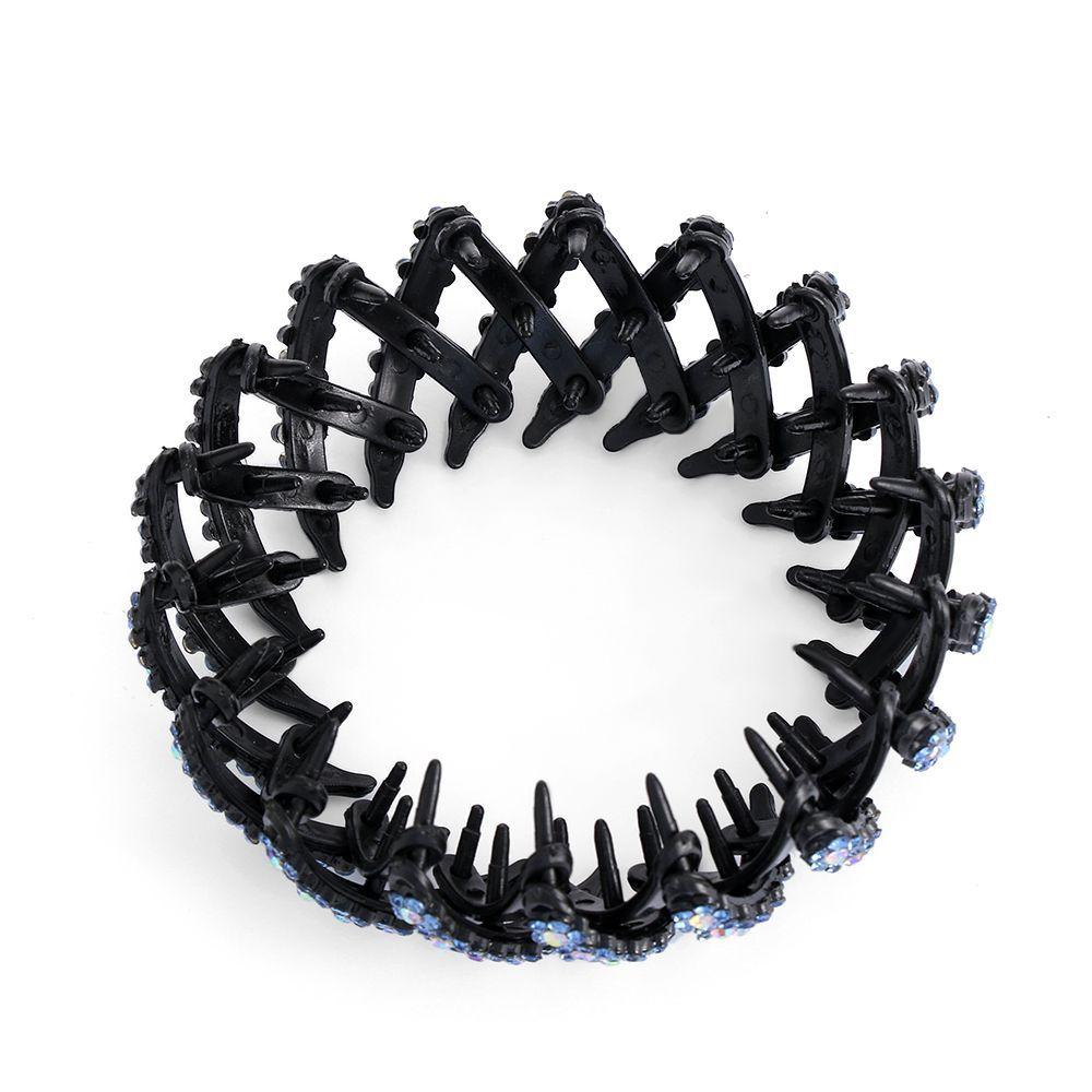 Curler Roller Rhinestone Ponytail Clamps Crystal Hair Bun Maker Bird Nest Hair Claw Hair Fold Wrap