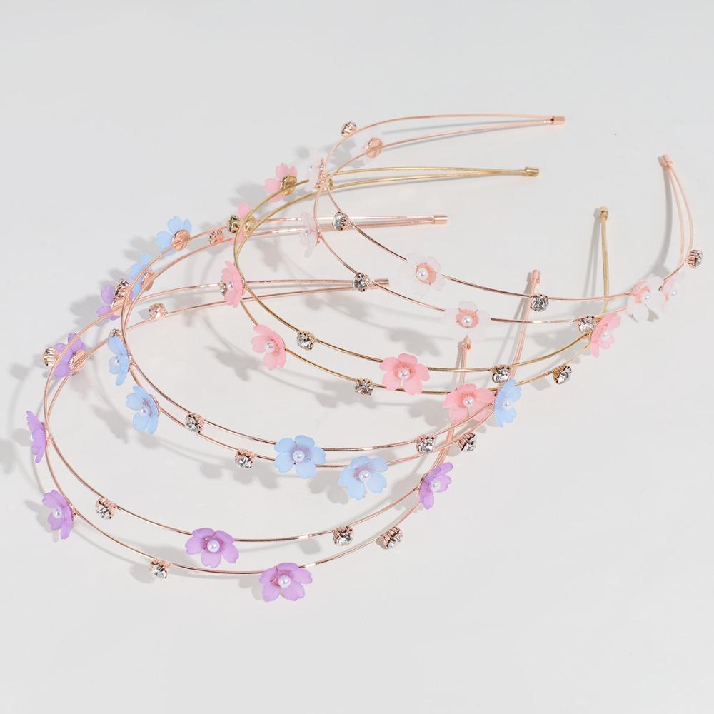 Тонкие резинки для волос с двойным корнем из цинкового сплава, обруч для волос в виде цветка, подарки, обруч в виде бабочки