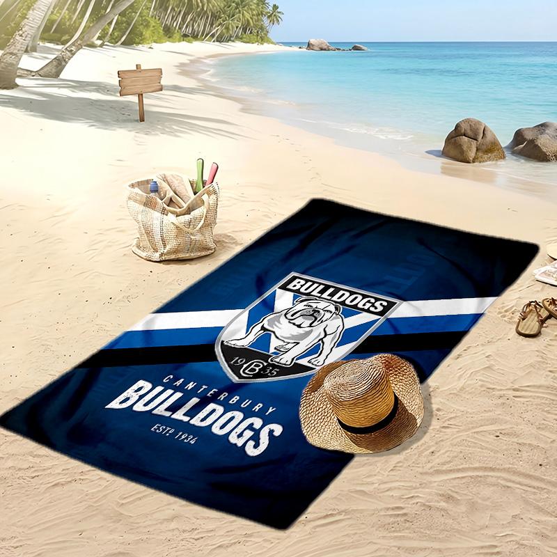 bulldogs Printed Quick Dry Beach Towel Super Absorbent Soft Lightweight Bath Towel for Pool Summer Travel