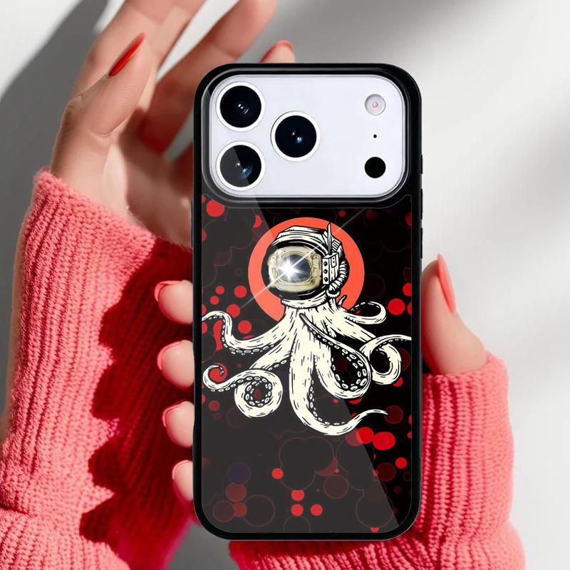 Морские обитатели Осьминог Мягкий чехол для телефона для iPhone 17 16 15 14 13 Pro Max Задняя крышка для 12 11 Pro Coque