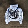2025 European and American personality 3d printing zipper sweater long sleeve pullover hoodie retro jacket street trend