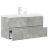 VidaXL 2-piece Bathroom Furniture Set Concrete Grey 3324916