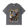 275 GSM Washed T-shirts 100% Cotton Demon Slayer V65 Uzui Print Unisex Heavy Cotton T Shirt