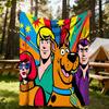 1 шт. Плед Scooby-Doo для улицы, легкий, фланелевый, мягкий и теплый, для всех сезонов, для улицы, кемпинга, гостиной, офиса, L1106049