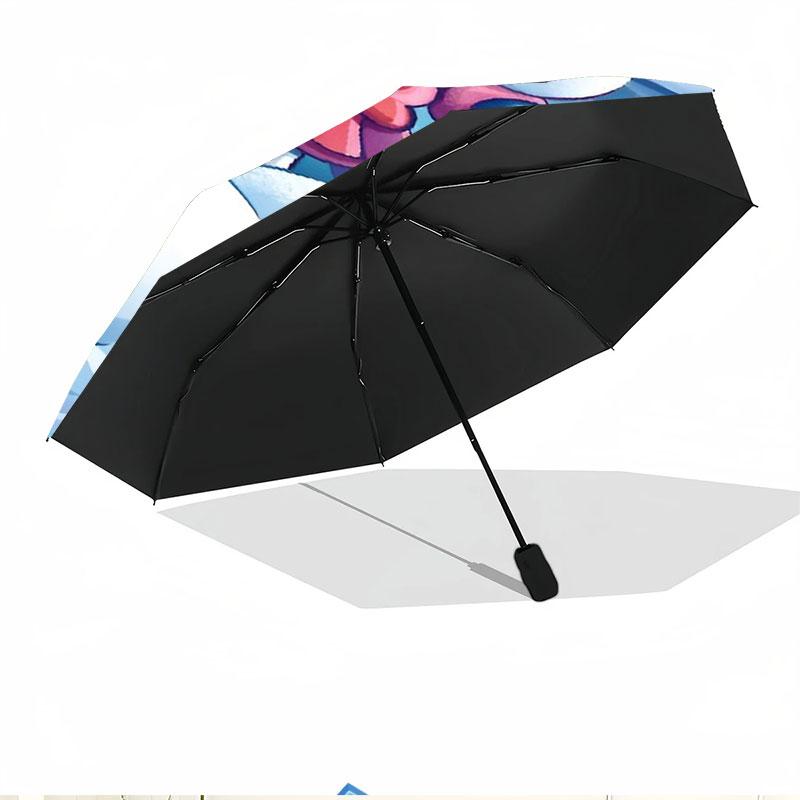 Diddl Print Automatic Open Close Umbrella, Portable Foldable Umbrella, for Outdoor Commute Camping Trip, Ideal Birthday Gift