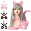 Cats Ears Headbands with Tail Cats Tail,Glove Bowtie Halloween Cosplays Costume