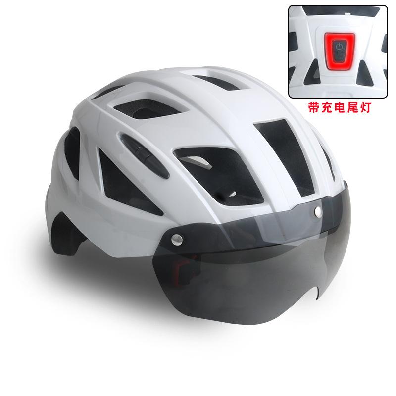 Road Bicycle Helmet Magnetic Goggles Cycling Helmet Bicycle Helmet Men and Women Road Bicycle Mountain Bike Helmet