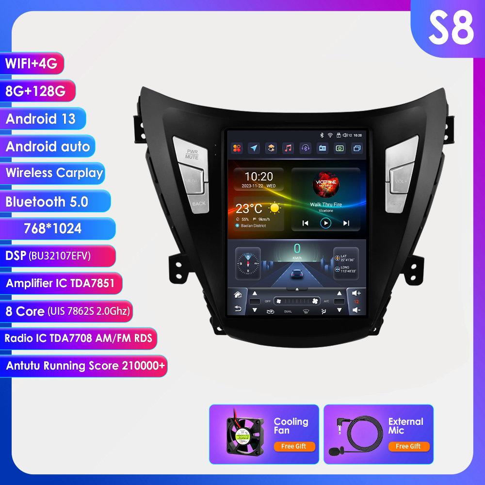 OSSURET Android Car Radio GPS для Hyundai Elantra Avante I35 2011-2013 Мультимедиа 9,7-дюймовый вертикальный экран Carplay Android Auto Player Мультимедиа Видео