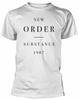 Официальная футболка New Order Substance 1987 Классическая мужская панк-рок группа Белая