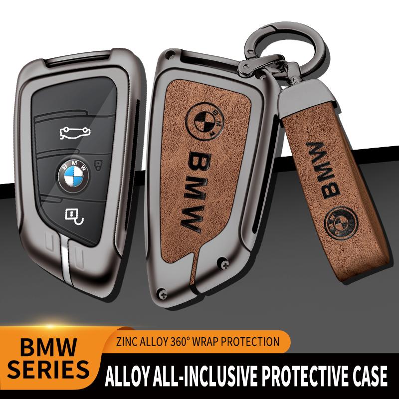 BBXBL1 Zinc Alloy Car Remote Key Cover Case Holder For BMW X1 X3 X5 X6 X7 G20 G30 G01 G02 G05 G11 G32 1 3 5 7 Series Keychain Accessori