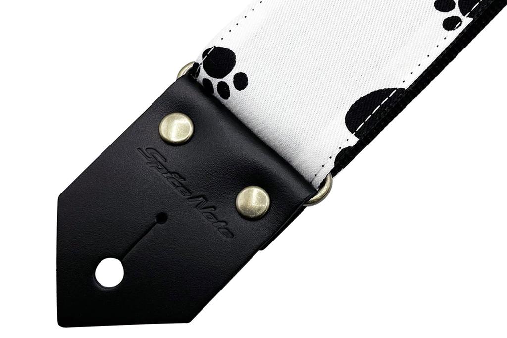 Spice Note Guitar Printing Fabric Foot Made In Length Strap, Series, Prints, Japan, 820mm-1450mm, White, ES-PP50FP/WHT