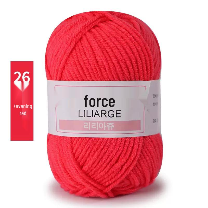 Пряжа из молочного хлопка, 4-слойная: Пряжа средней толщины для детских изделий, ручного вязания шарфов, вязания крючком обуви, кукол и DIY-проектов.