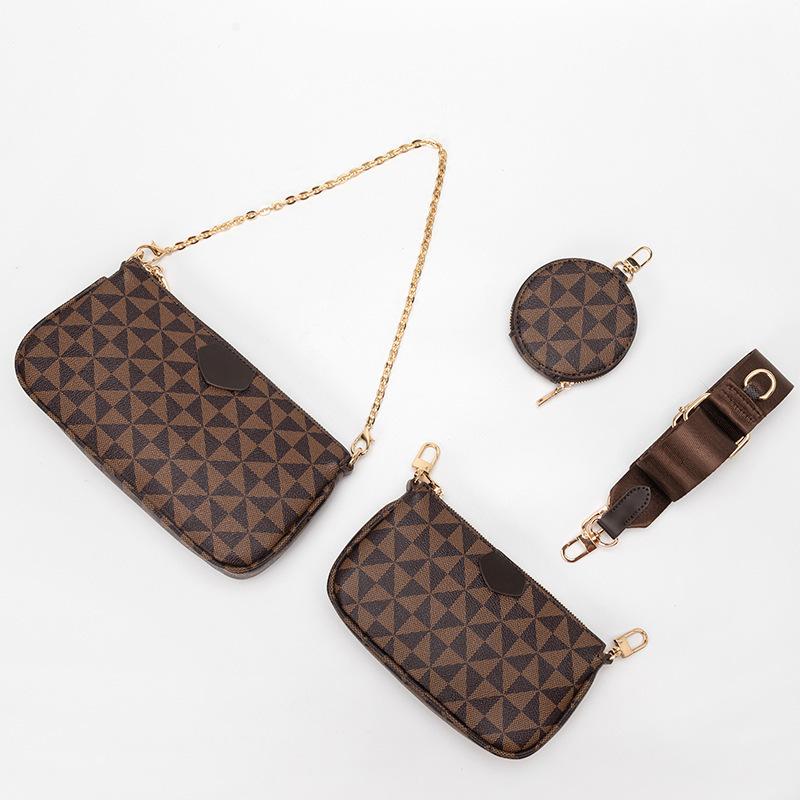 Fashion Trendy Printed Shoulder Bags Casual PVC Women's Crossbody Bag Classic Versatile Chain Handbags with Small Purses