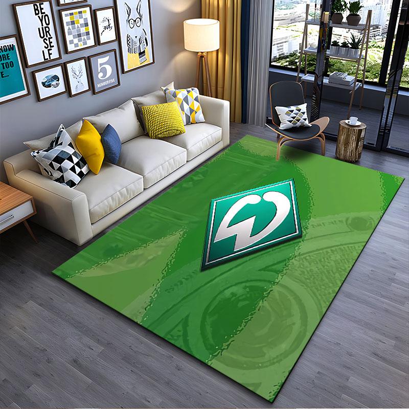 Green Diamond Logo Design Carpet suitable as a non-slip mat for the living room or bedroom sofa