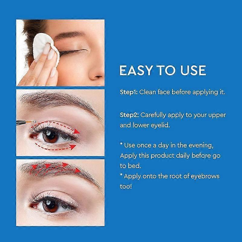3ml Eyelash Growth Serum Lengthen Thicken Volumize Eyelashes Curl Eyebrows Gentle And Effective Non-irritating Sensitive Skin