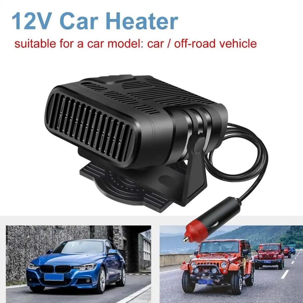 Car Heater Fan 12V 120W Auto Windshield Anti-Fog Electric Heating Dryer Defogging Demister Defroster Portable Windshield Defogging Accessroies