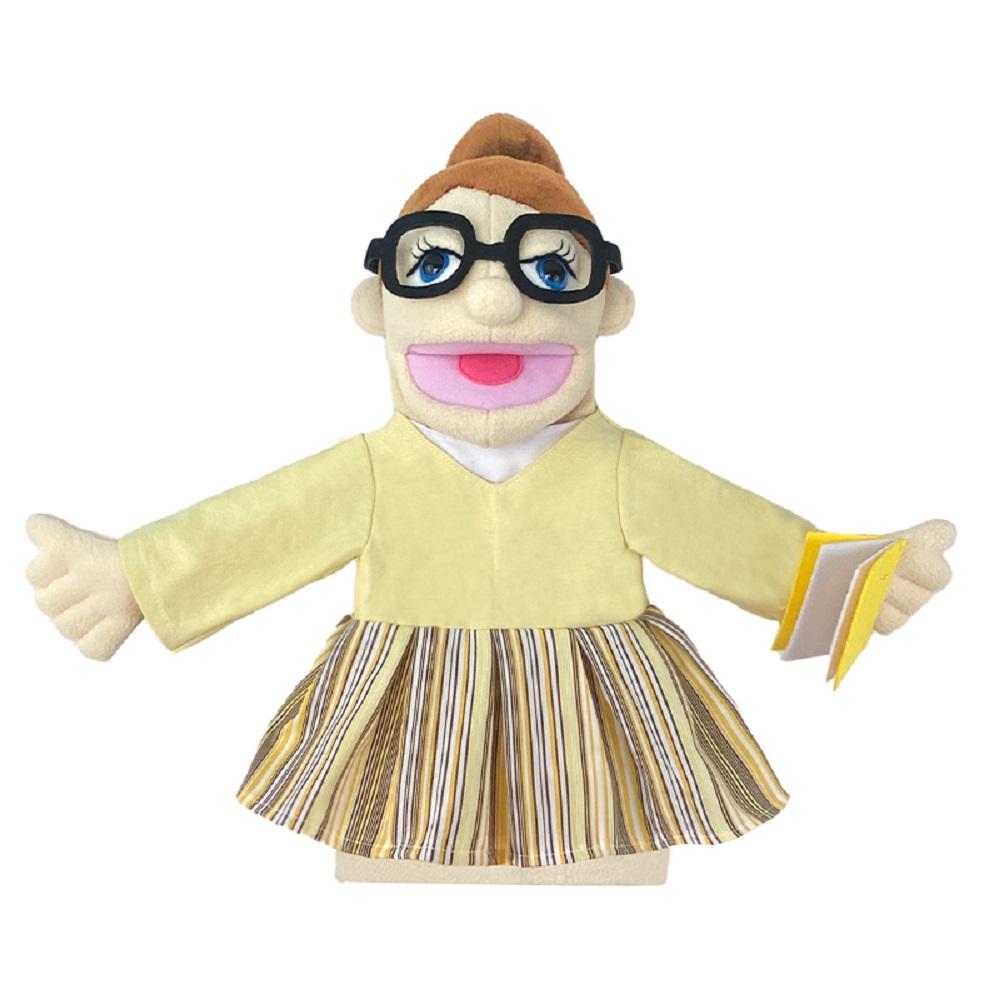 New 36cm Cartoon Profession Attire Series Hand Puppet Plush Toys Doctor Police Officer Nurse Doll Parent-child Educational Toys