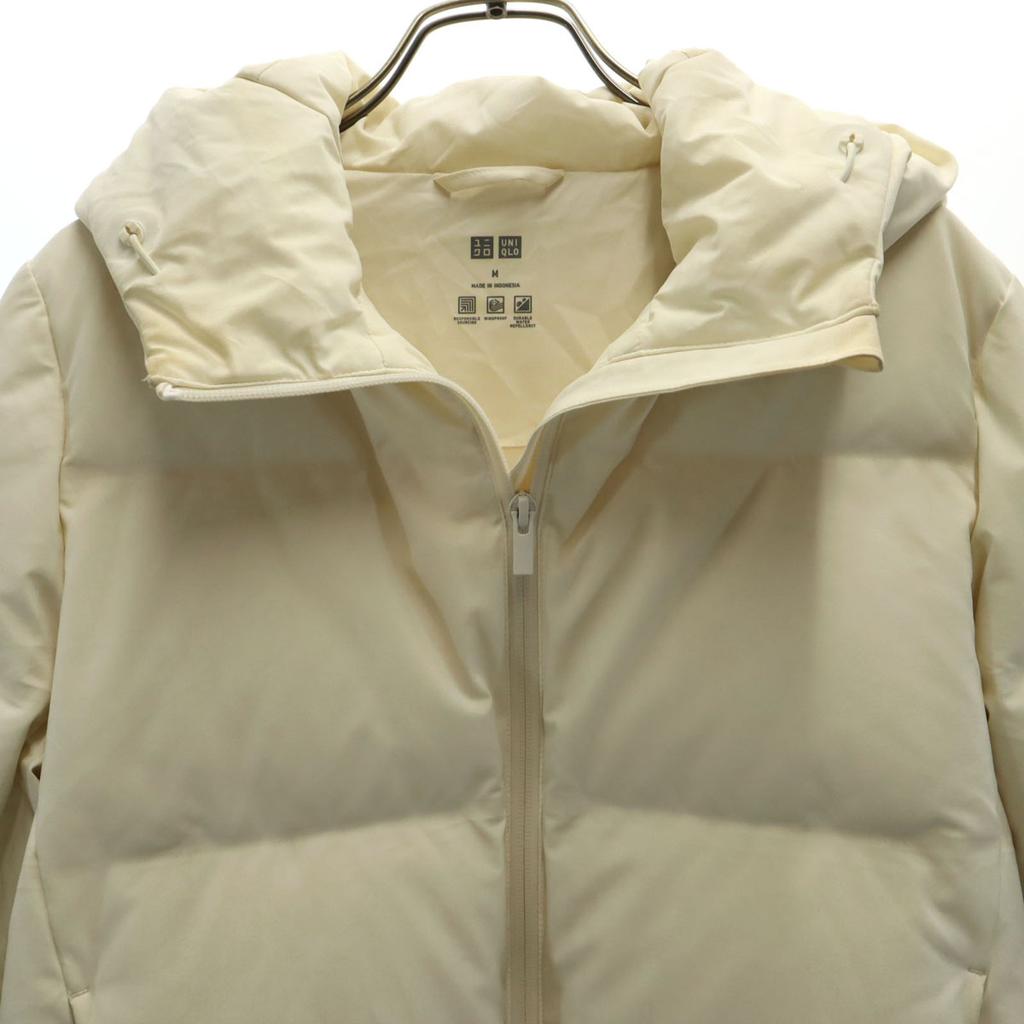 Uniqlo Бесшовная пуховая куртка M кремовая Женская Б/у