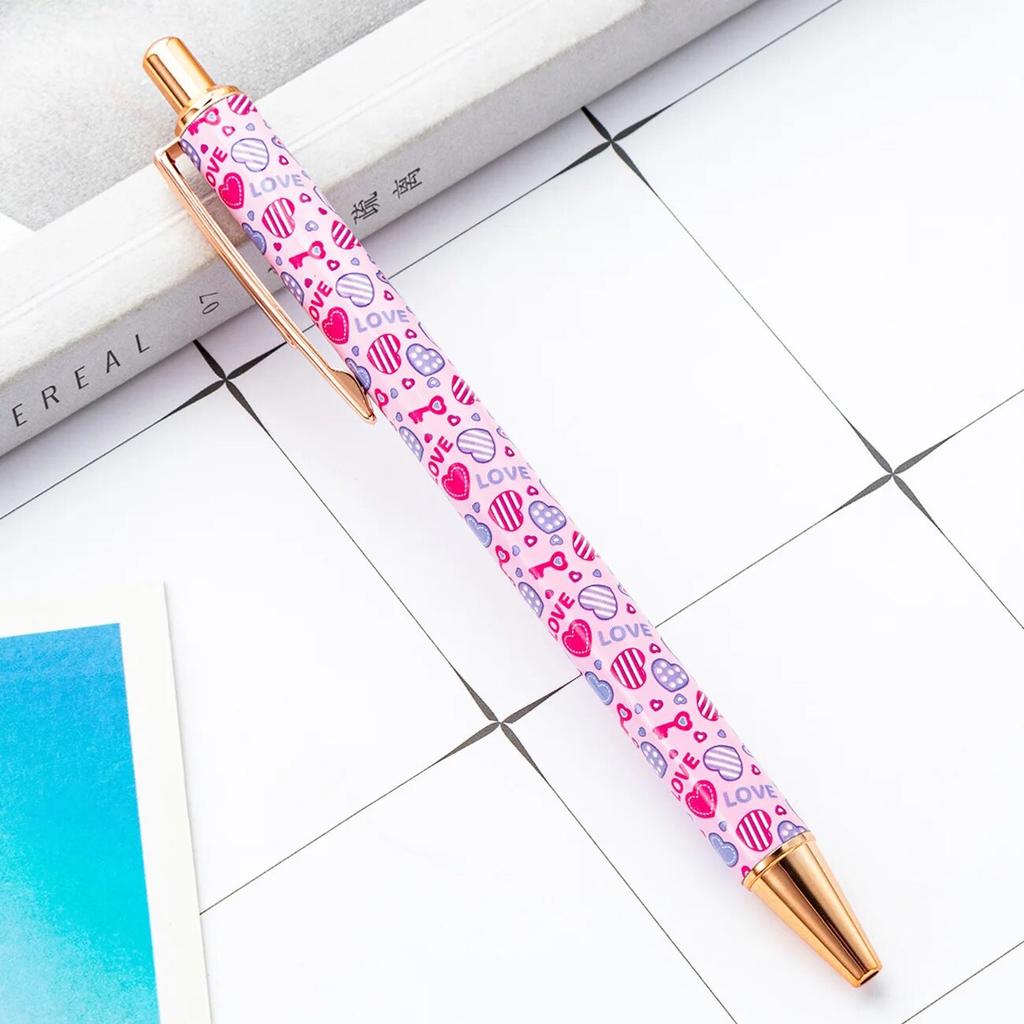 1 шт., шариковая ручка, креативная разноцветная ручка Love Pen, металлические канцелярские принадлежности, школьные канцелярские принадлежности