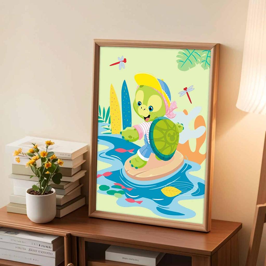 DIY Diamond Painting The Surfing Turtle Cross Stitch Kit Mosaic Art Diamond Painting Full Circle Diamond Home Decoration