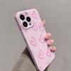 Роскошный Clmj Swag Розовое Сердце Любви Глянцевая Пленка Жесткий PC Чехол для Телефона для Google Pixel 7 7a 8 8a 9 9a Pro XL 5G