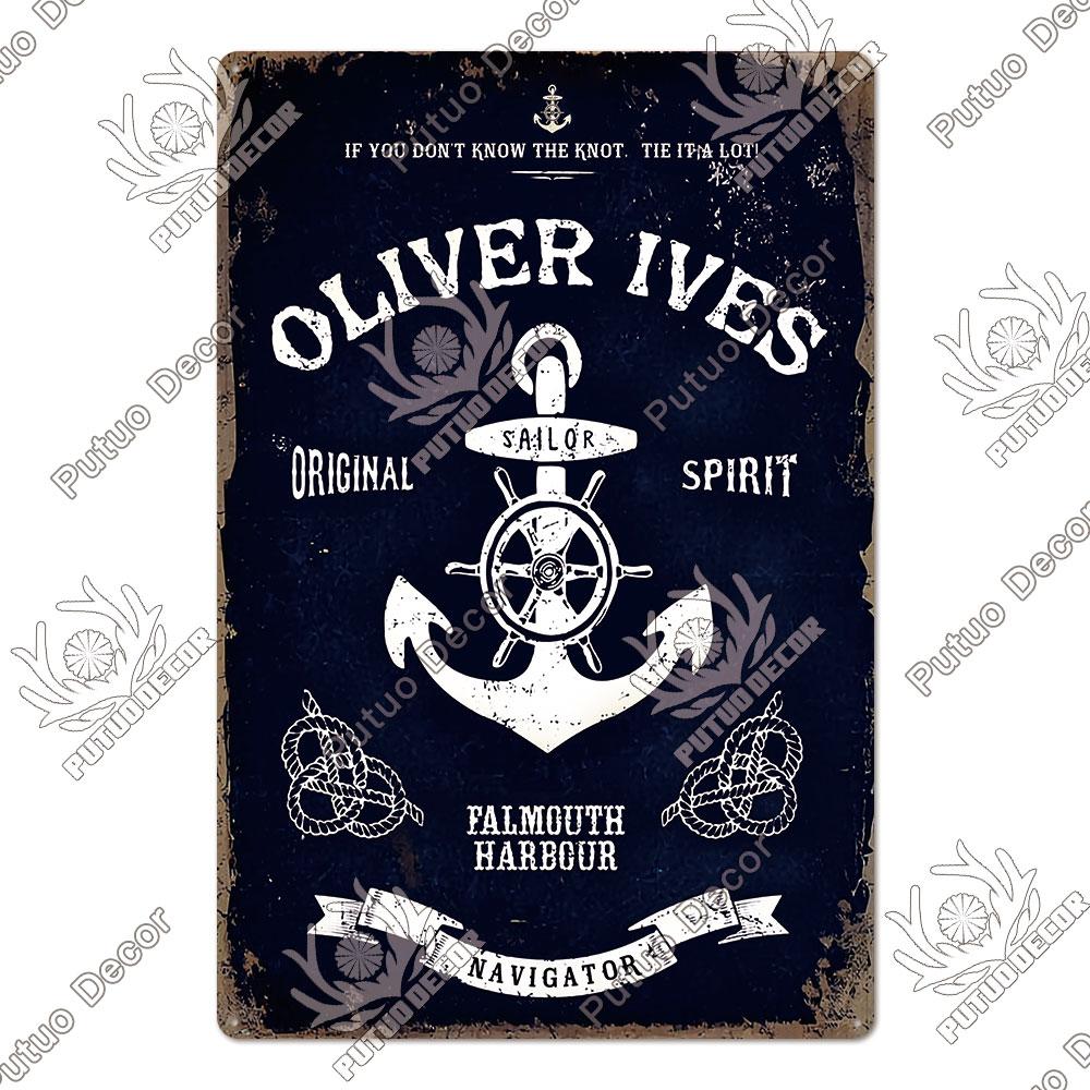 Декор Навигация Жестяной Знак Металлические Знаки Винтаж Морская Мечта Искусство для Пляжа Пляжный Дом Морской Человек Пещера Украшения Стены